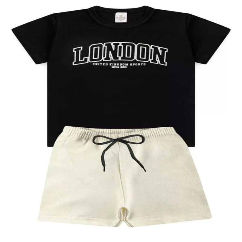 Conjunto Infantil Verão Masculino London - Preto