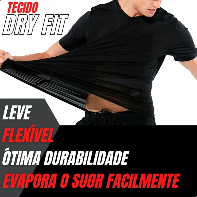 Camiseta Básica Masculina Dry Fit Lisa Tradicional