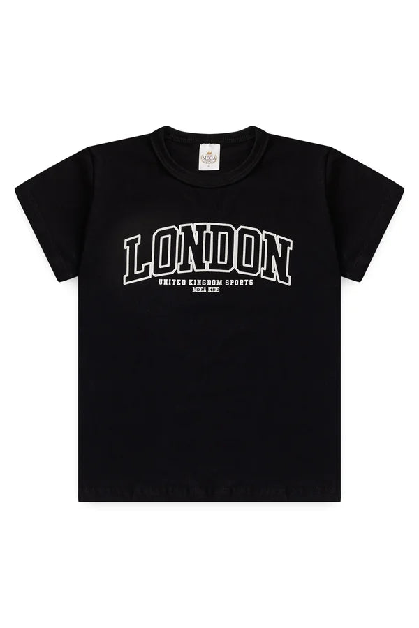 Conjunto Infantil Verão Masculino London - Preto