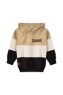Conjunto Infantil Masculino Moletom Peluciado Change - Bege