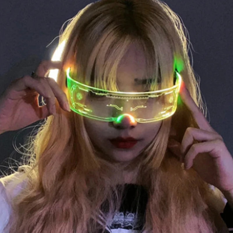 Luminous Colorful LED Light Up Glasses Luz de Neon Brilhante, Cool Flashing, Óculos de festa para boate, DJ, Dance Party Decor